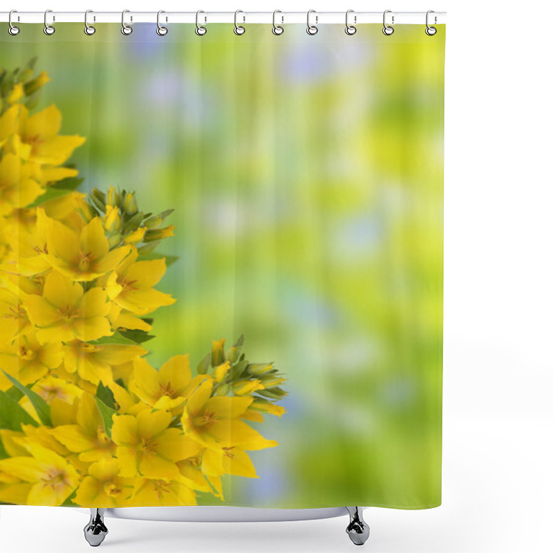 Personality  Yellow Loosestrife Flowers Shower Curtains