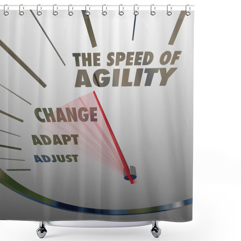 Personality  Speed Of Agility Speedometer Shower Curtains