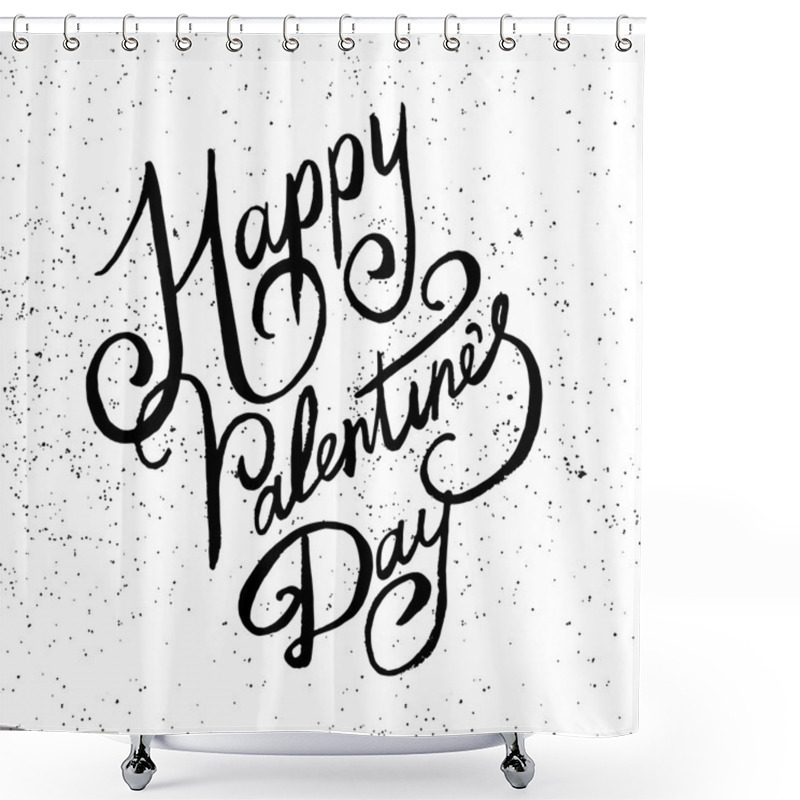 Personality  Valentine Lettering Vector Shower Curtains