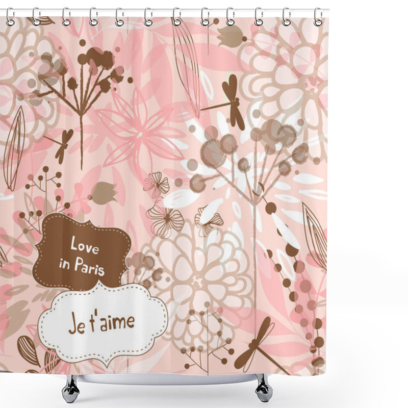 Personality  Floral Background Shower Curtains