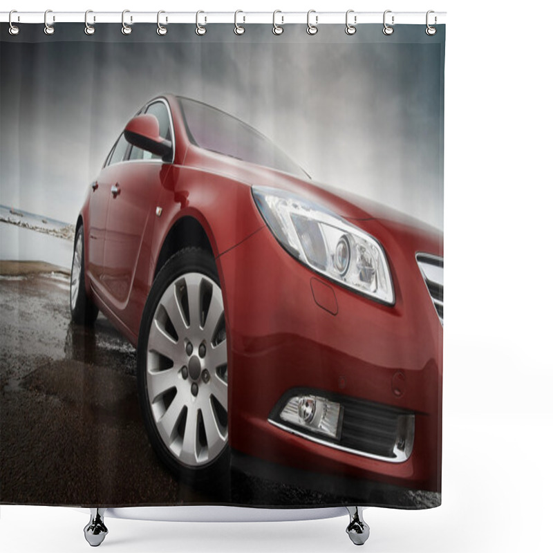 Personality  Cherry Red Car Shower Curtains