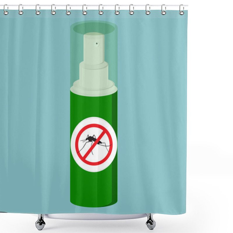 Personality  Mosquito Spray Bottle Shower Curtains