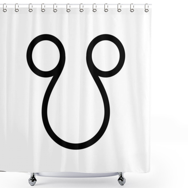 Personality  Ketu Planet Symbol. Descending Lunar Node. Vector Sign. Astrological Calendar. Zodiacal Black And White Horoscope. Outline Illustration. Jyotisha. Hinduism, Indian Or Vedic Astrology Shower Curtains