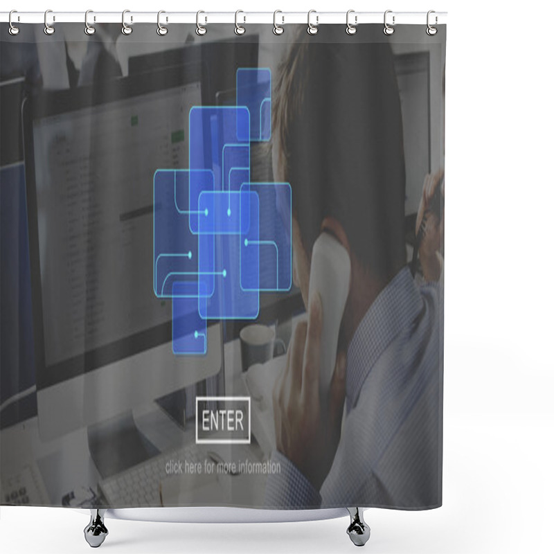 Personality  Enter  Graphic Concept. Shower Curtains