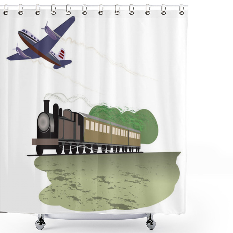 Personality  Travel By Transport Shower Curtains