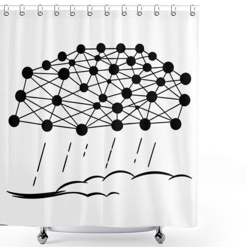 Personality  Neural Network Patterns . Unlocking The Blueprint Of Artificial Intelligence Vector Art Shower Curtains