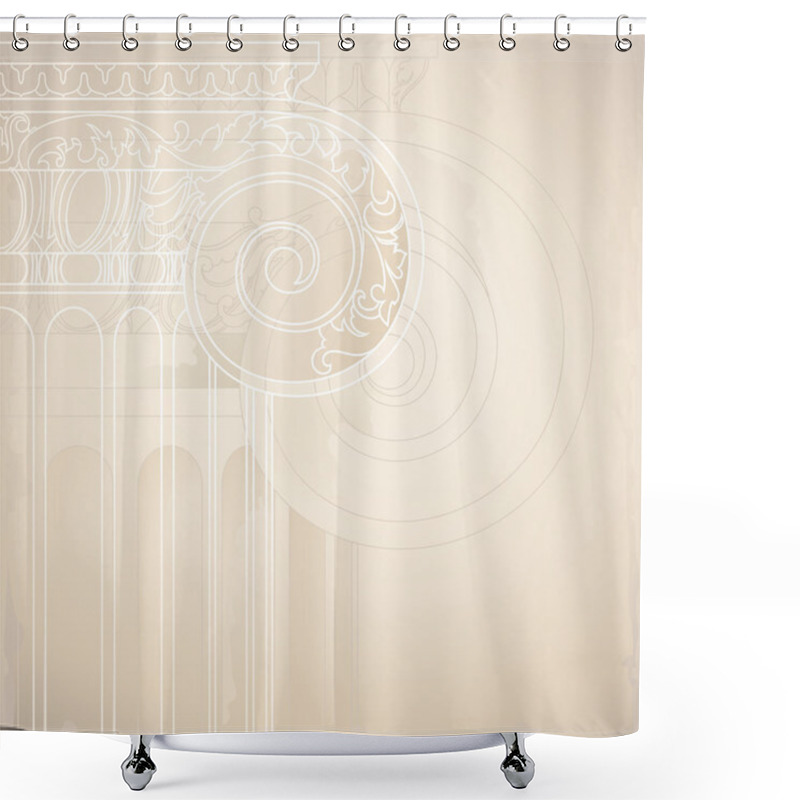 Personality  Architectural Background Shower Curtains