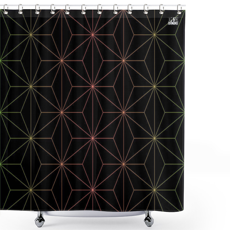 Personality  Graphic Illustration With Geometric Pattern. Eps10 Vector Illustration. Shower Curtains