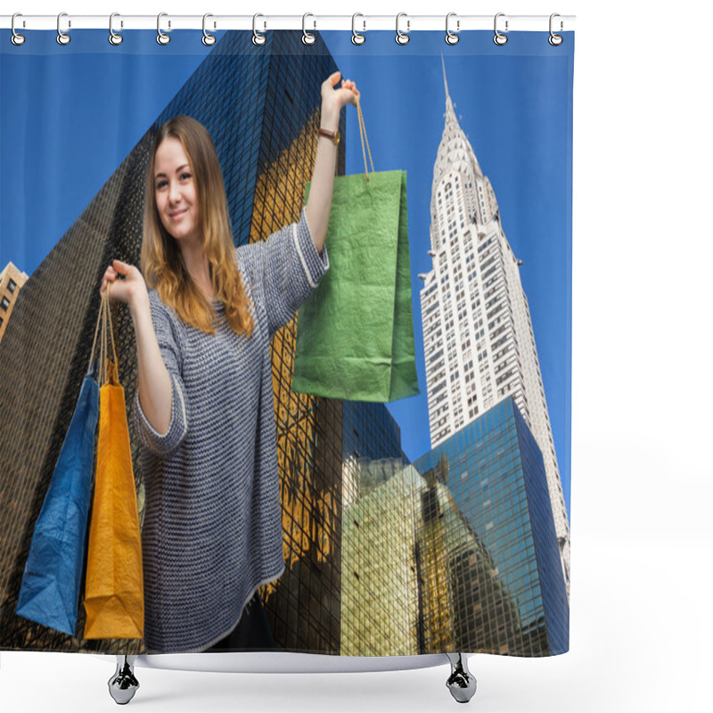 Personality  Shopping In New York City. Shower Curtains