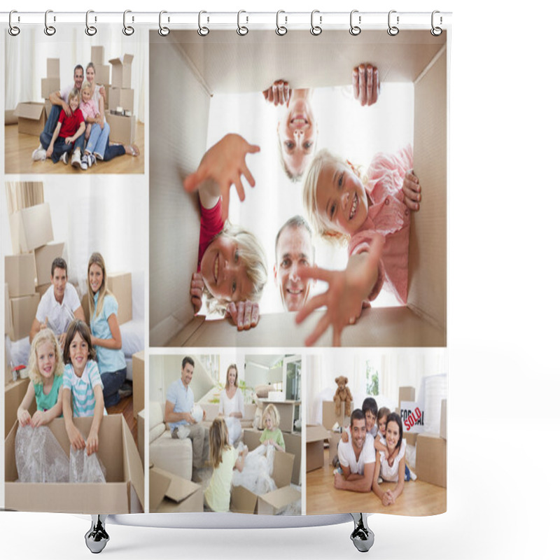 Personality  Collage Of Families Shower Curtains