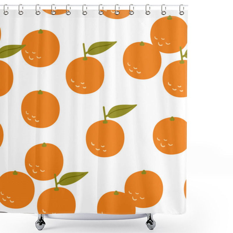 Personality  Tangerine Seamless Pattern Shower Curtains