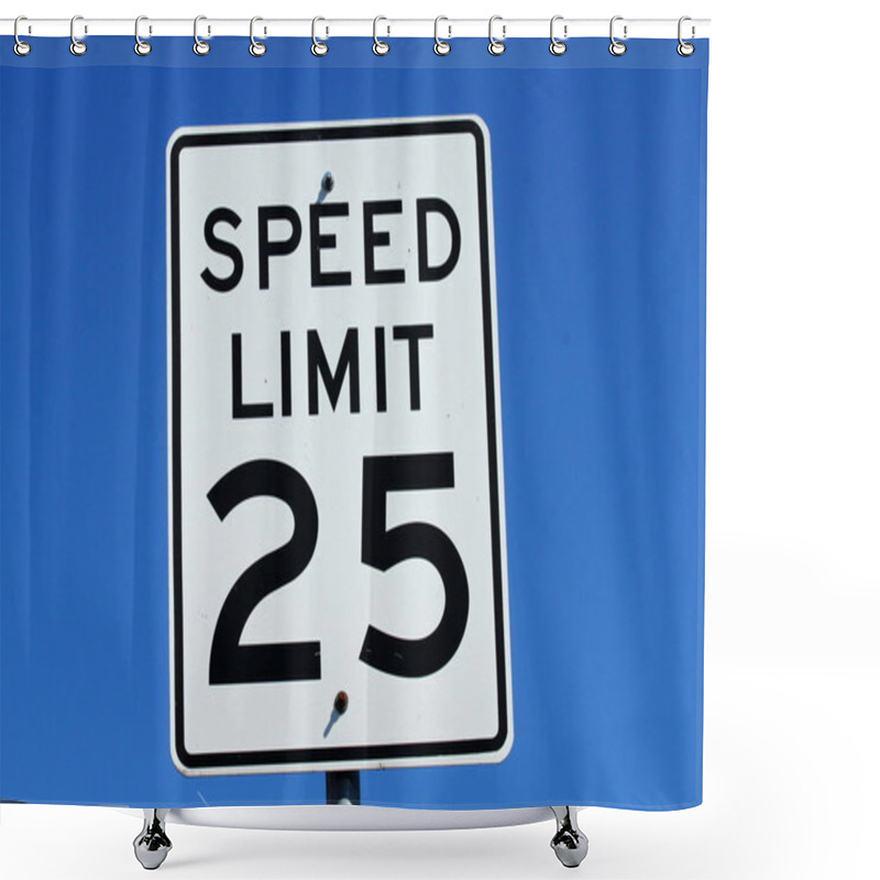 Personality  Speed Limit Sign Shower Curtains