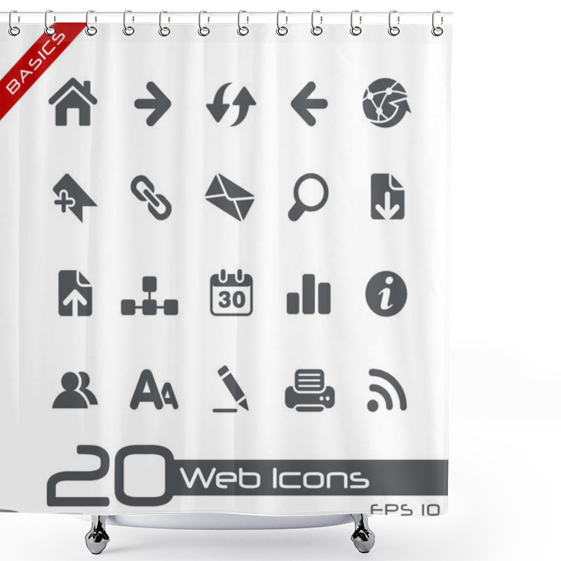 Personality  Web Icons // Basics Shower Curtains