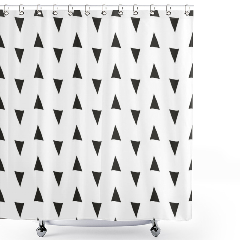 Personality  Seamless Pattern With Triangles Shower Curtains