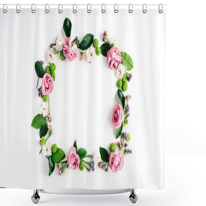 Personality  Tender Roses Round Frame Shower Curtains