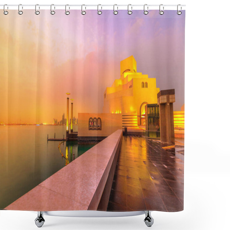 Personality  Seafront And Dhow Harbour Shower Curtains