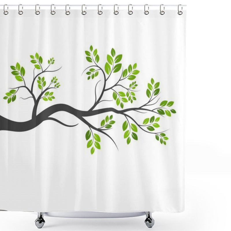 Personality  Tree Branch Vector Ilustration Design Template Shower Curtains