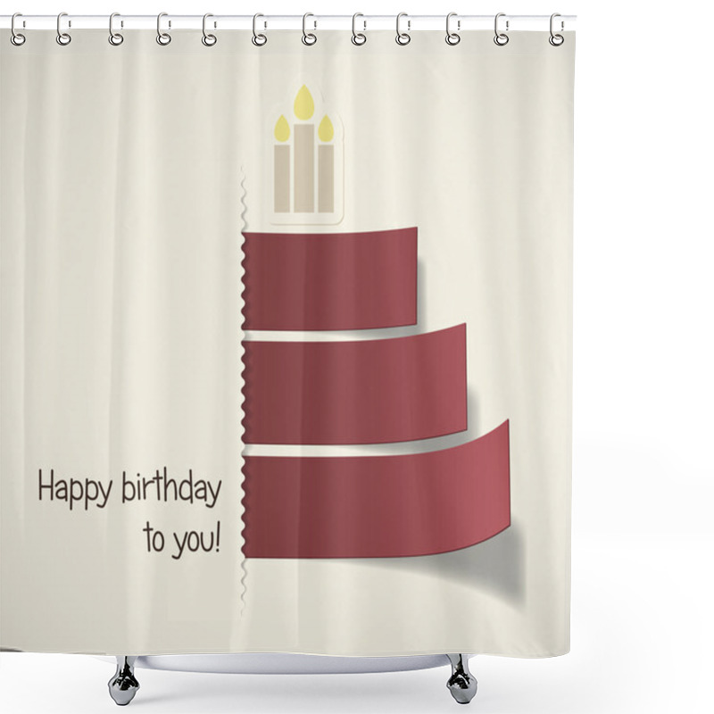 Personality  Stylish Birthday Card. Shower Curtains