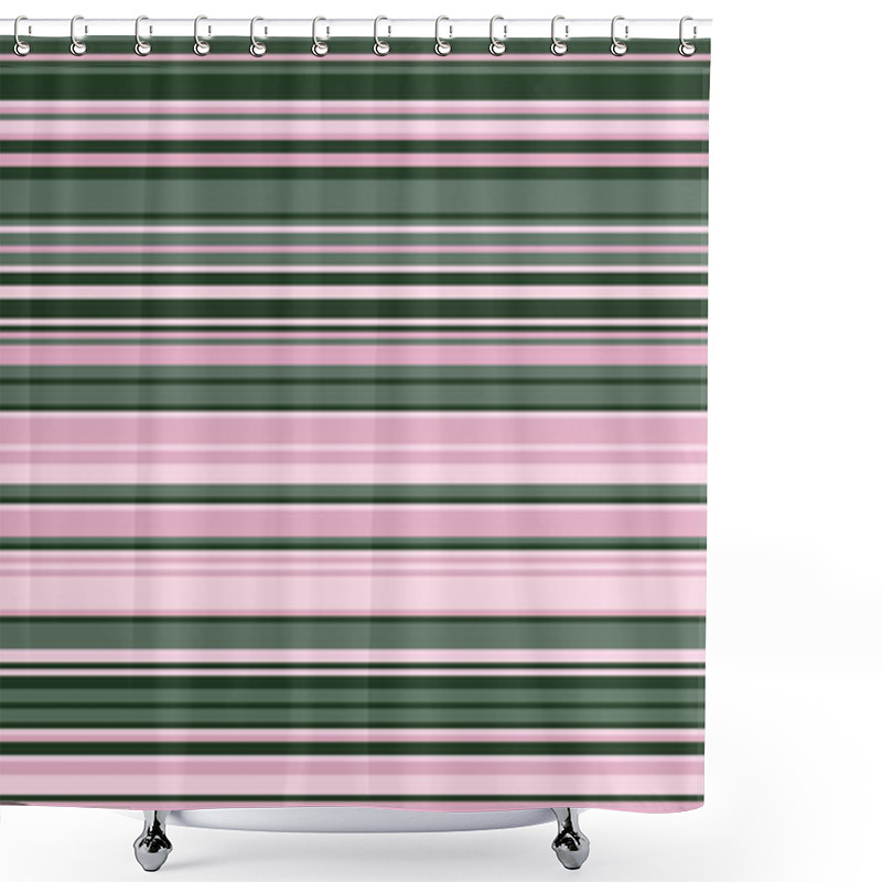 Personality  Elegant Horizontal Stripes In Soft Pink And Muted Greens.  Perfect For Backgrounds, Textile Designs, Or Any Project Needing A Subtle Yet Stylish Pattern. Shower Curtains