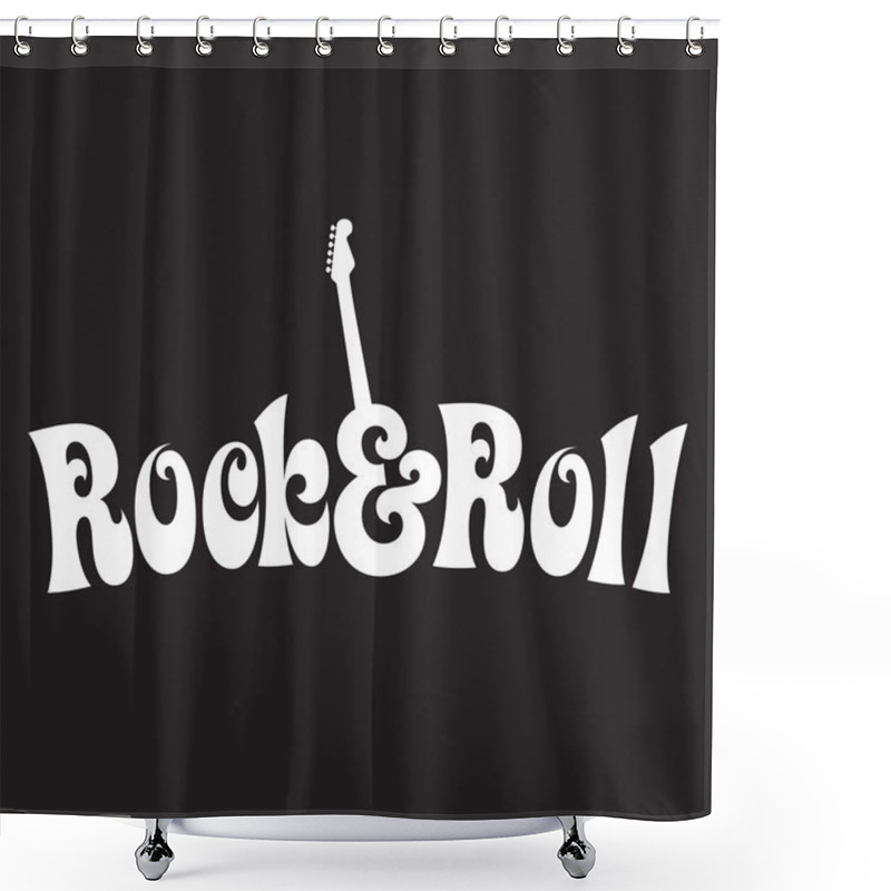 Personality  70s Rock And Roll Design Shower Curtains