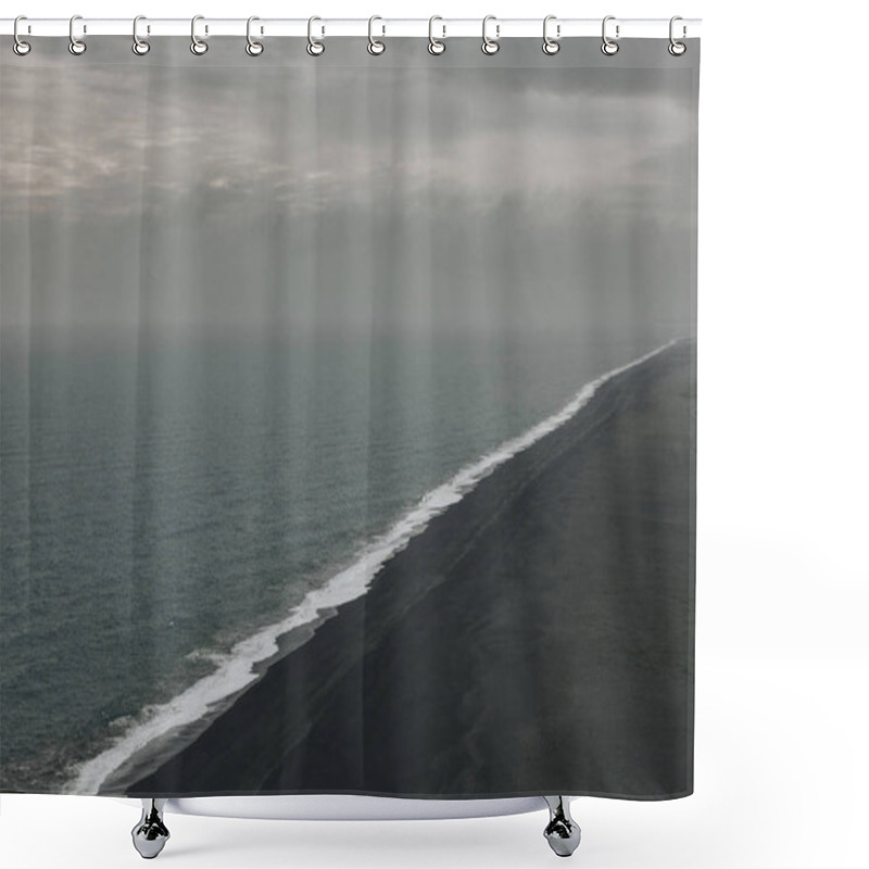 Personality  Black Sand Shower Curtains