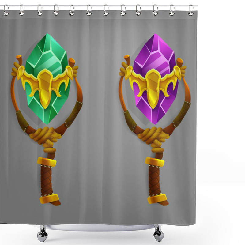 Personality  Magic Wands For Games. Shower Curtains