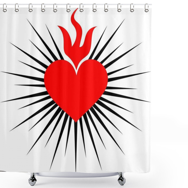 Personality  Sacred Heart Of Jesus - Rays Shower Curtains