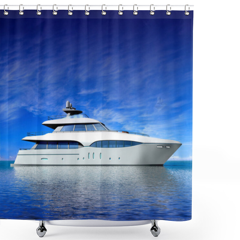 Personality  Luxury Yacht Shower Curtains