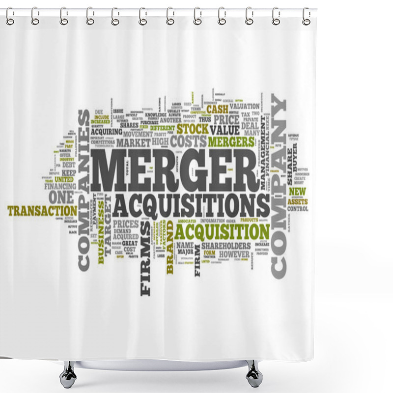 Personality  Word Cloud Merger & Acquisitions Shower Curtains