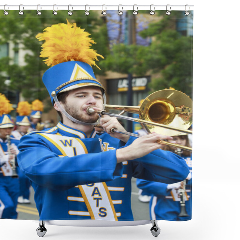 Personality  Marching Bands Are On Parade Shower Curtains