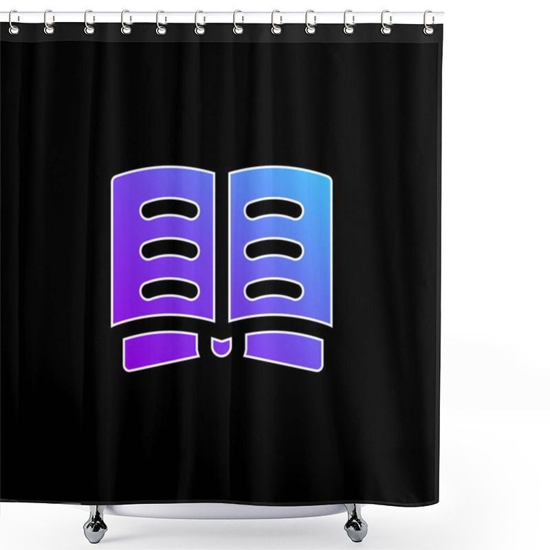 Personality  Book Blue Gradient Vector Icon Shower Curtains