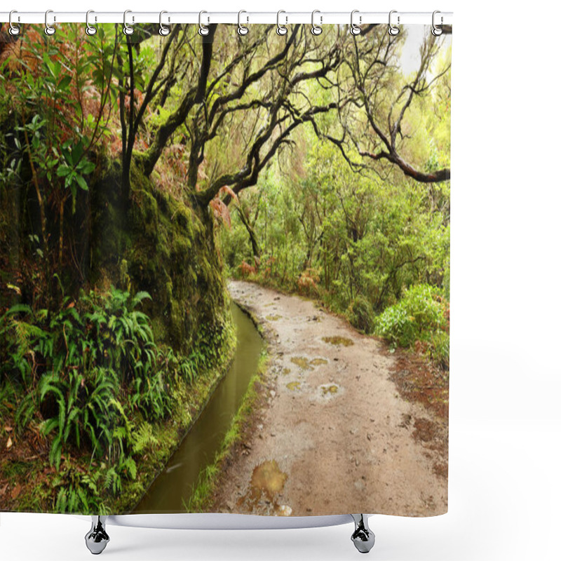 Personality  Beautiful Landscape Of Madeira Island, Levada Path Shower Curtains