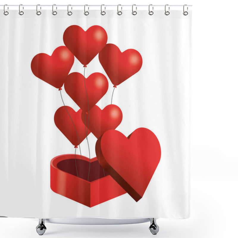 Personality  Valentines Day Heart Cartoon Shower Curtains