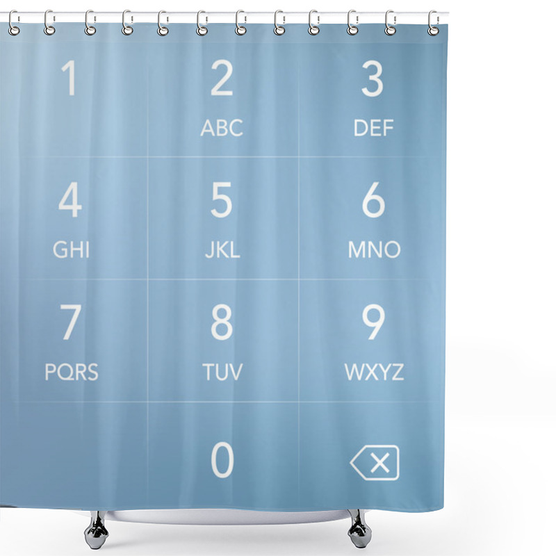 Personality  Phone Keyboard HUD Interface Shower Curtains