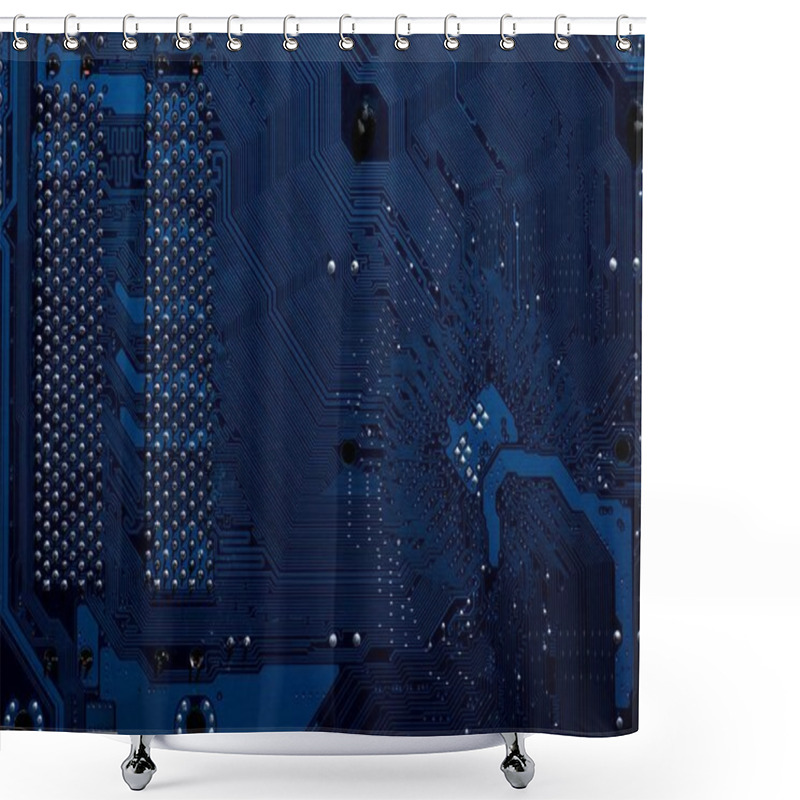 Personality  Selective Focus Of Computer Motherboard Elements Shower Curtains