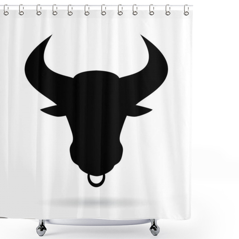 Personality  Buffalo Bison Silhouette Icon Shower Curtains