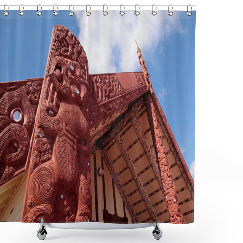 Personality  Maori House In Rotorua Shower Curtains