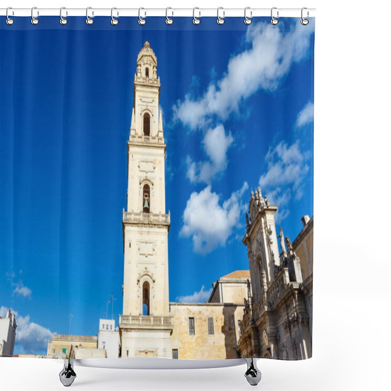 Personality  Exterior Of The Lecce Cathedral (Catedral De La Asuncion De Santa Maria) Lecce, Apulia, Italy - Europe Shower Curtains