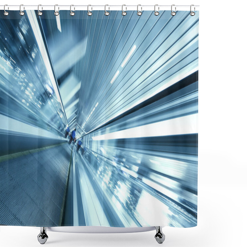 Personality  Concept Of Time Fading Like As Moving Escalator Shower Curtains