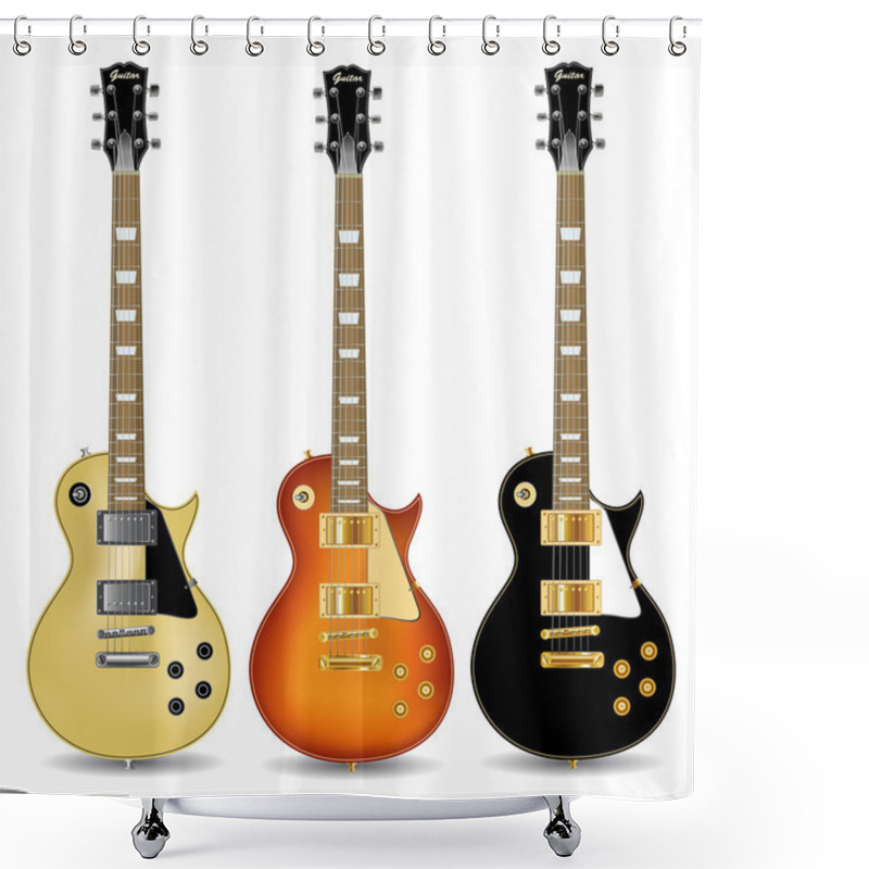 Personality  Guitar Shower Curtains