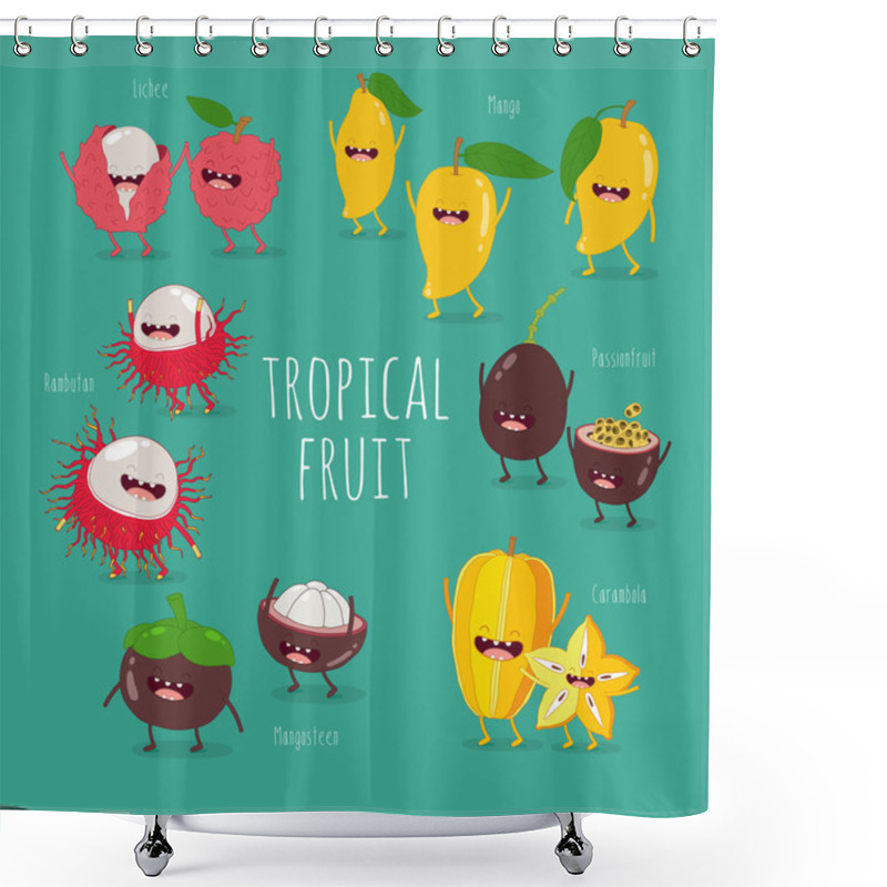 Personality  Funny Tropical Fruits Shower Curtains