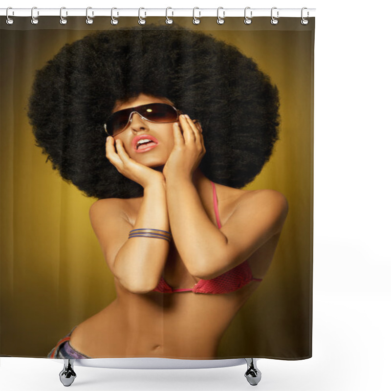 Personality  Afro Girl Shower Curtains