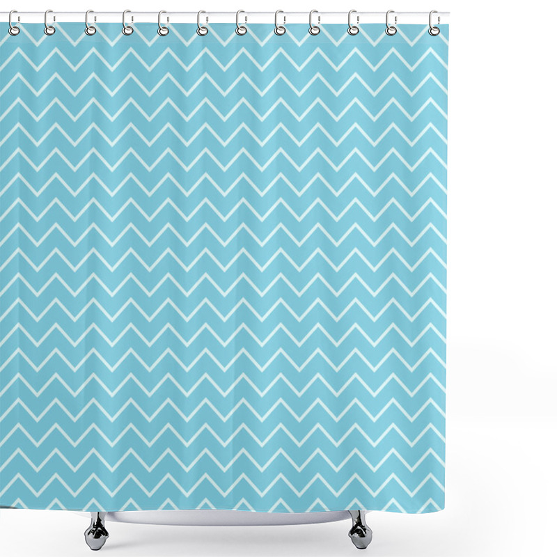 Personality  Zigzag Chevron Pattern Background Shower Curtains