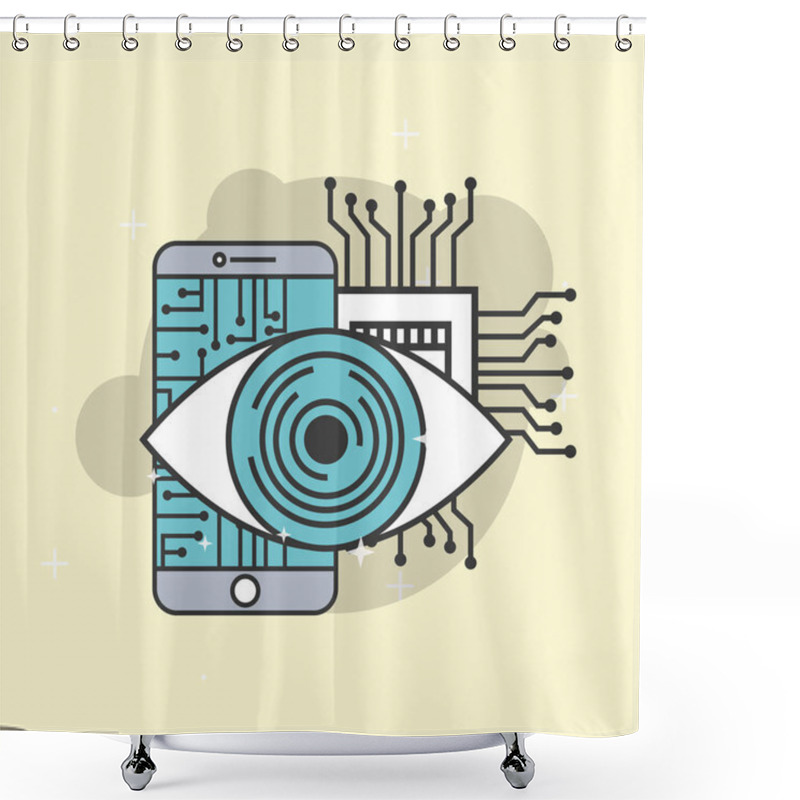 Personality  Artificial Intelligence Concept Shower Curtains