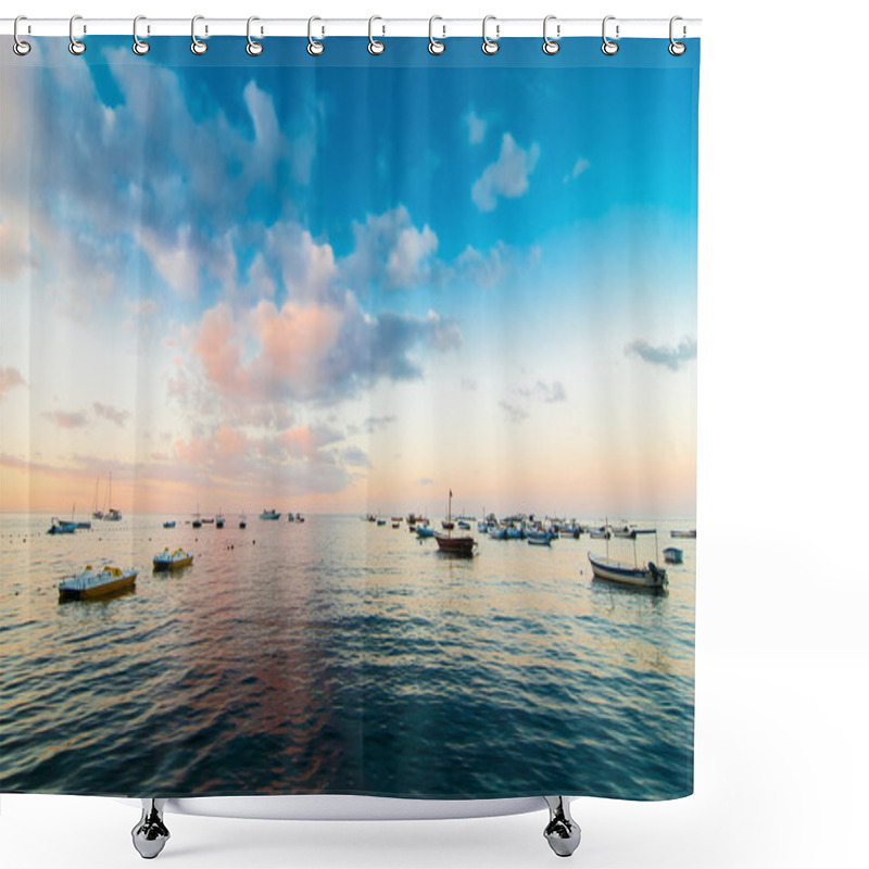 Personality  Sunrise On Tyrrhenian Shower Curtains