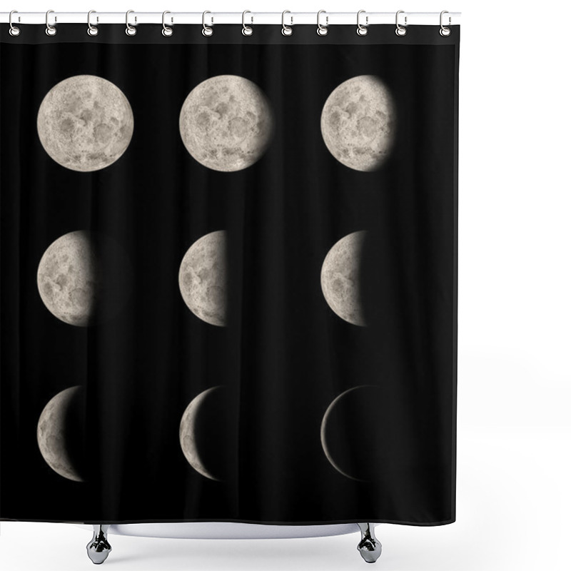 Personality  Phases Of The Moon Shower Curtains