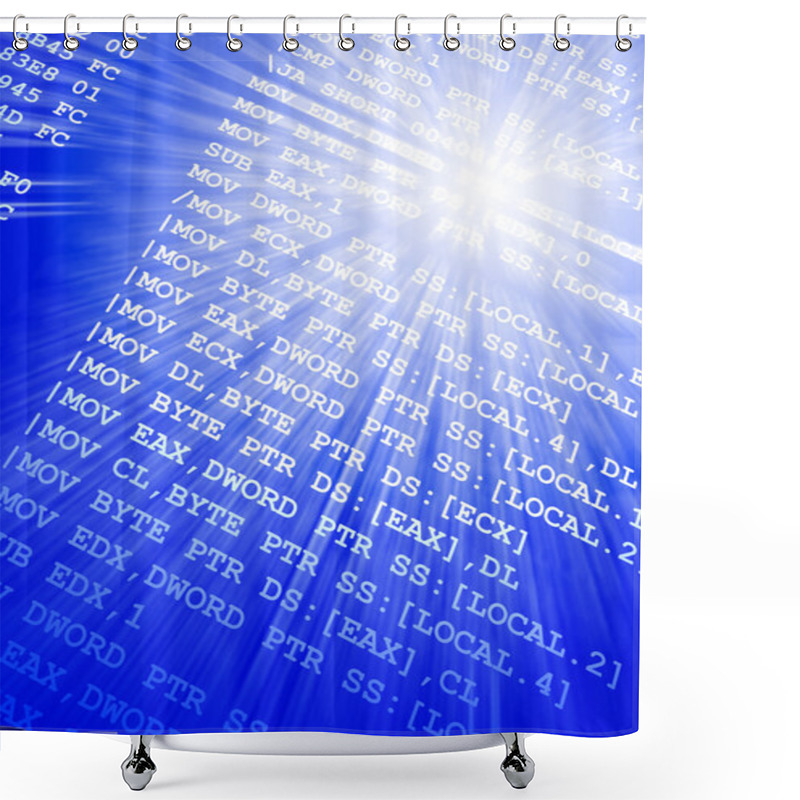 Personality  Computer Code Shower Curtains