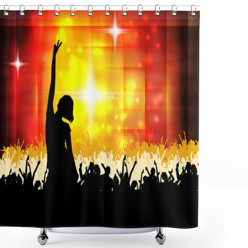 Personality  People Dancing Silhouettes Shower Curtains