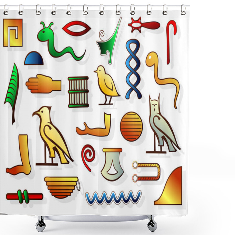 Personality  Egyptian Hieroglyphs Shower Curtains