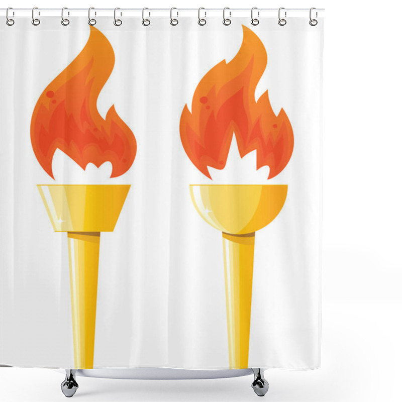 Personality  Two Torches Shower Curtains